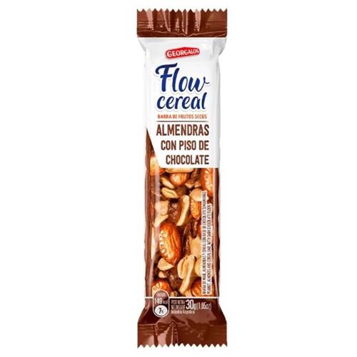 BARRA CHOCOLATE Y ALMENDRAS CEREAL FLOW x30grs