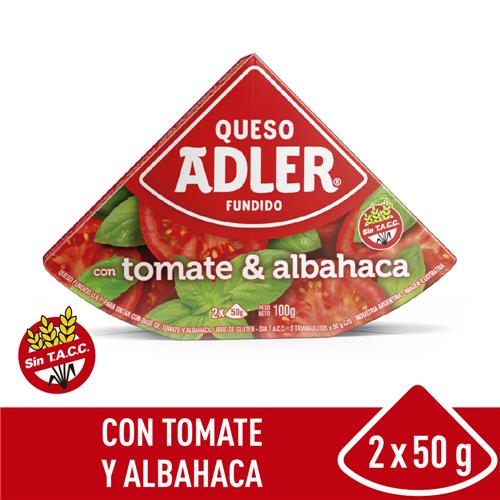 QUESO ADLER TOMATE Y ALBAHACA x100grs