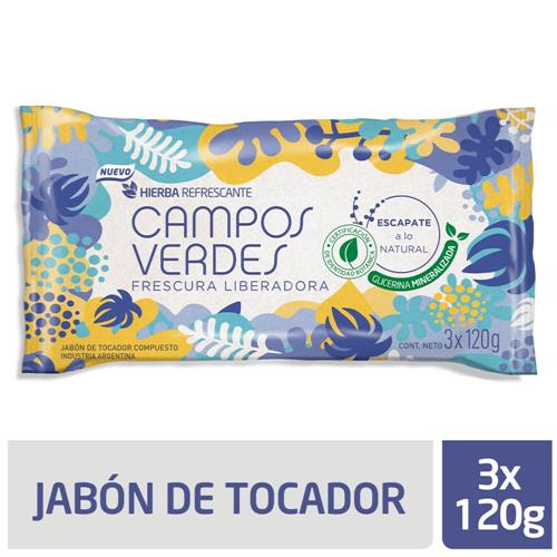 JABON TOCADOR CAMPOS VERDES 3X120G