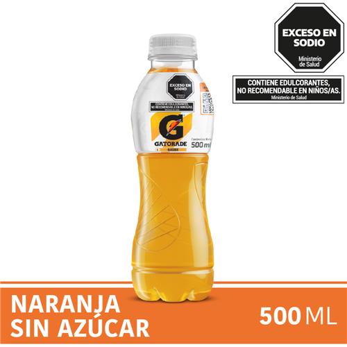 GATORADE NARANJA SIN AZUCAR x500ml