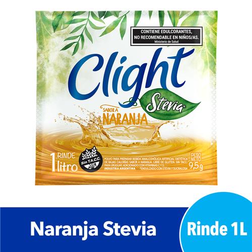 JUGO EN POLVO NARANJA CLIGHT STEVIA x 9.5g