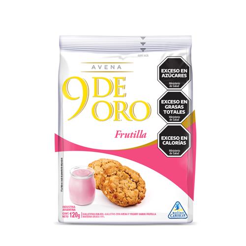 9 DE ORO FRUTILLA AVENA C/YOGURT X120G