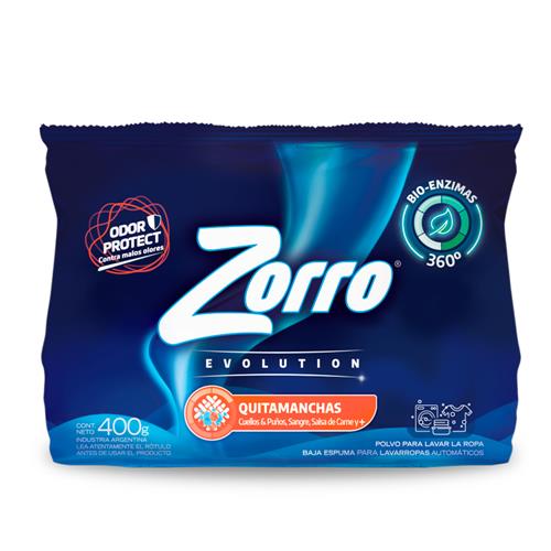 JABON EN POLVO EVOLUTION ZORRO X400