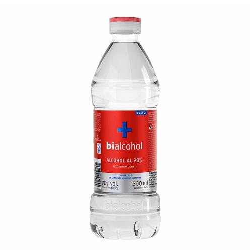 ALCOHOL ETILICO BIALCOHOL 70%COMESTICO  X500ml