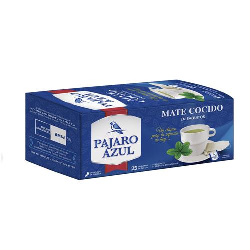 MATE COCIDO PAJARO AZUL x 25u