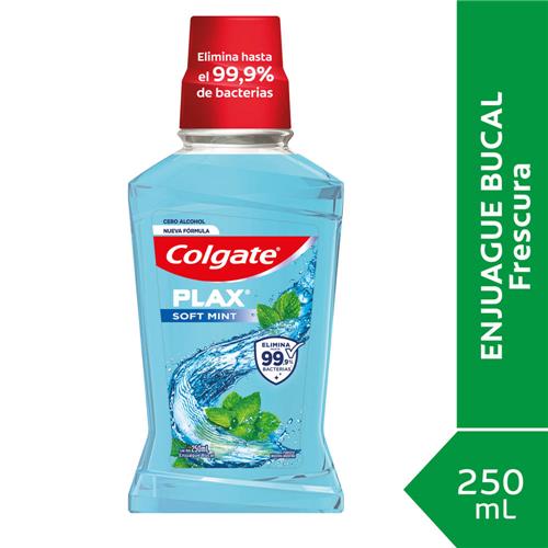 ENJUAGUE BUCAL PLAX SOFT MINT COLGATE x 250ml