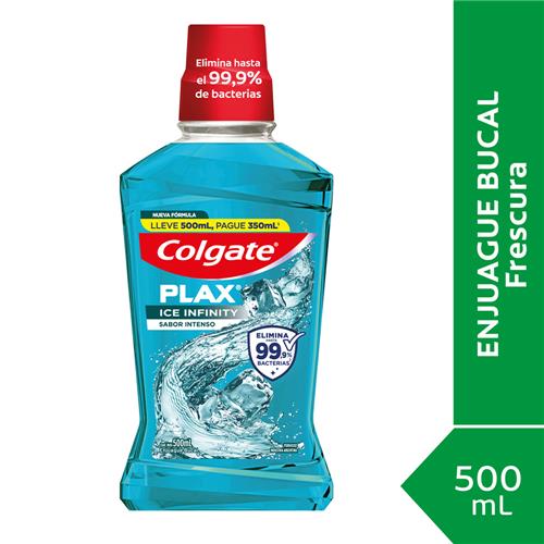 ENJUAGE BUCAL PLAX ICE INFINITY COLGATE 500ml