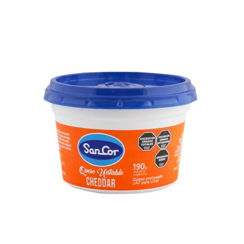 QUESO UNTABLE CHEDDAR SANCOR x190grs