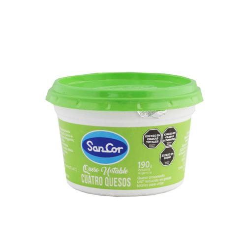 QUESO UNTABLE 4 QUESOS LIGHT SANCOR x190grs