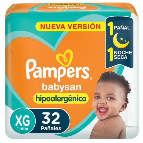 PAÑALES PAMPERS BABYSAN XG x 8u