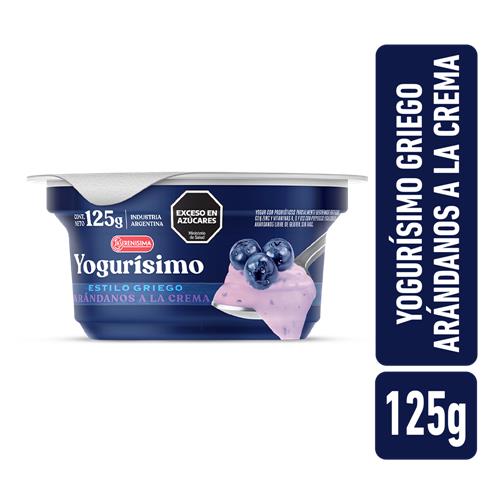 YOGUR ESTILO GRIEGO YOGURISIMO ARANDANOS x 125g