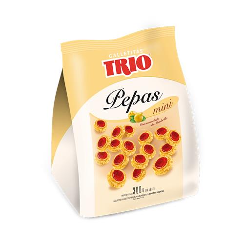 MINI PEPAS MEMBRILLO TRIO x300grs