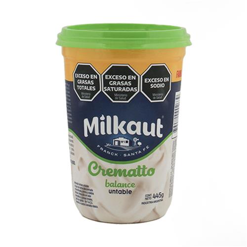 QUESO CREMATTO LIGHT MILKAUT x  445g