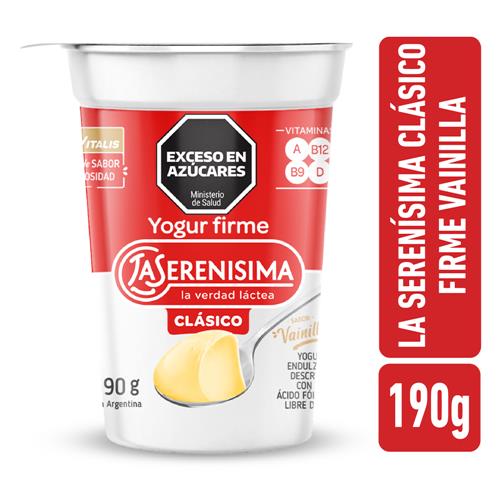 YOGURT CLASICO LA SERENISIMA VAINILLA x 190gr