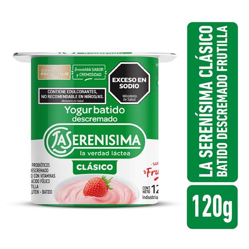 YOGUR DESC BATIDO FRUTILLA LA SERENISIMA x 120g