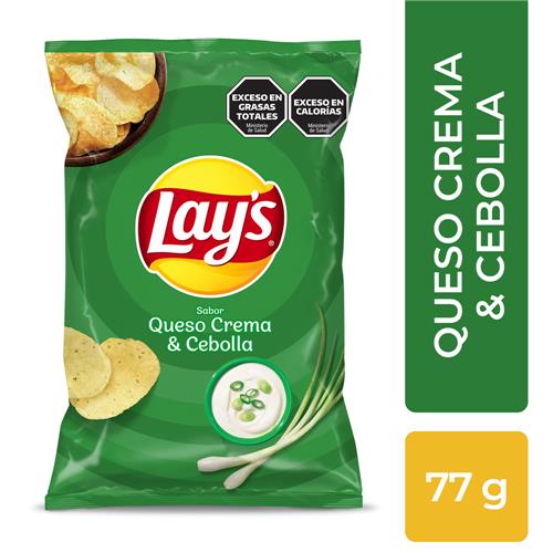 PAPAS LAYS CEBOLLA Y QUESO x 85g
