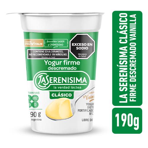YOGUR FIRME DESC VAINILLA LA SERENISIMA x 190g