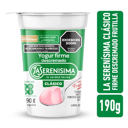 YOGUR FIRME DESCR LA SERENISIMA FRUT X 190