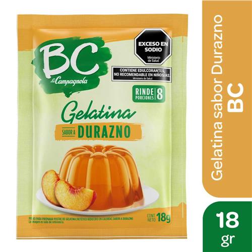 GELTINA BC DURAZNO LIGHT x18g