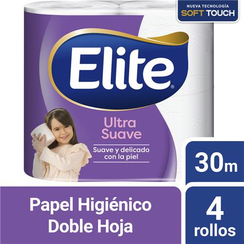 PAPEL HIGIENICO ULTRA SUAVE ELITE 4x30mts