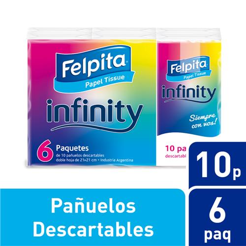 PAÑUELOS DESCARTABLES FELPITA INFINITY x6uni