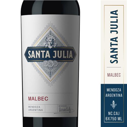 VINO SANTA JULIA MALBEC EL BURRO NATURAL x750ml