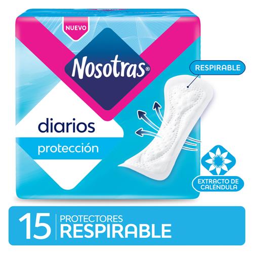 PROTECTOR DIARIO RESPIRABLE NOSOTRAS  X15