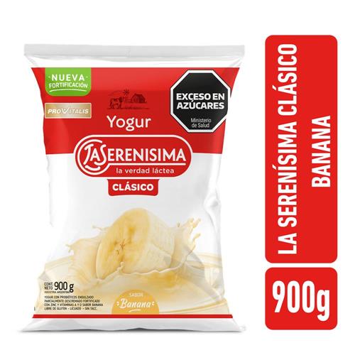 YOGUR SACHET BANANA LA SERENISIMA X 900