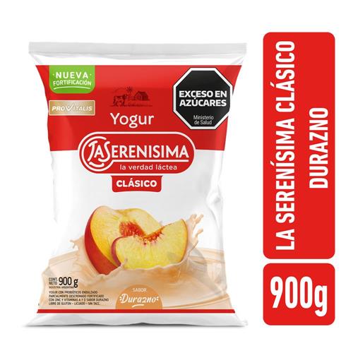 YOGUR SACHET DURAZNO LA SERENISIMA X900