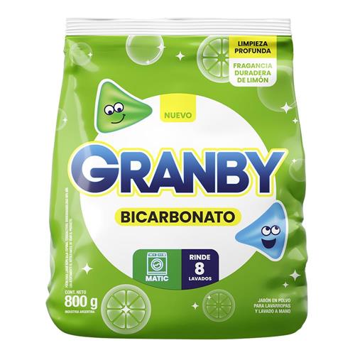 JABON EN POLVO C/LIMON GRANBY x 800g