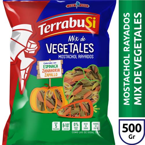 FIDEOS MOSTACHOL MIX VEGET TERRABUSI x 500g
