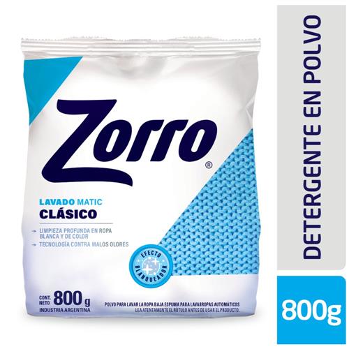 JABON EN POLVO CLASIC MATIC ZORRO 800gr