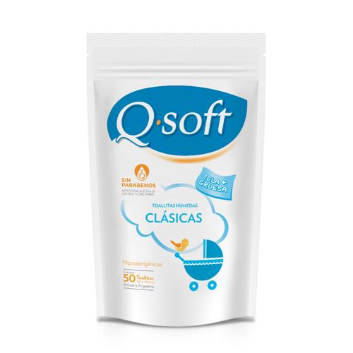 TOALLITAS HUMEDAS CLASICAS Q SOFT x 50u