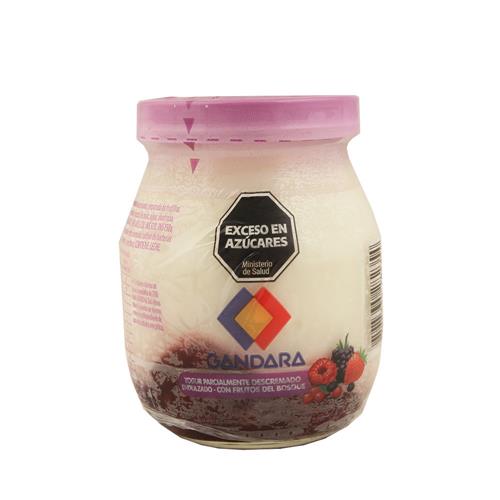 YOGURT CON FRUTOS DEL BOSQUE VIDRIO GANDARA x200g
