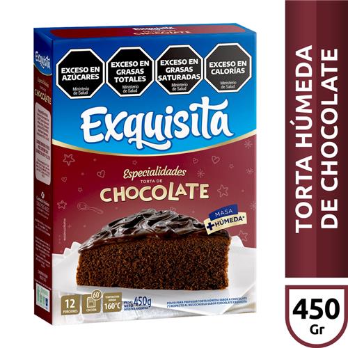 TORTA DE CHOCOLATE MASA + HUMEDA EXQUISITA x 450G