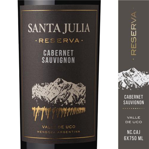 VINO RESERVA CABERNET  SAUVIGNON SANTA JULIA x 750ml
