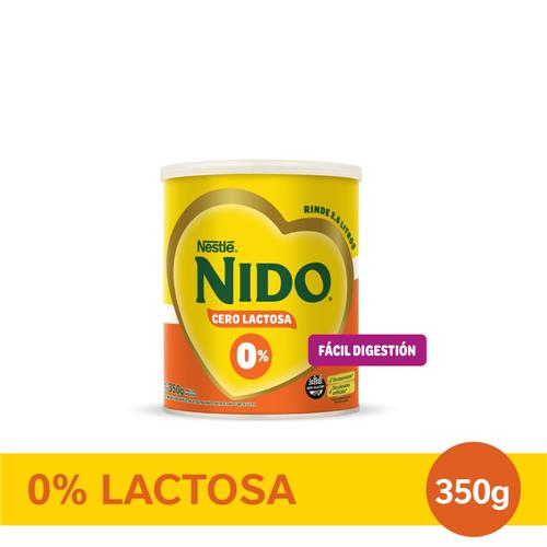 LECHE EN POLVO CERO LACTOSA NIDO LATA x 350g