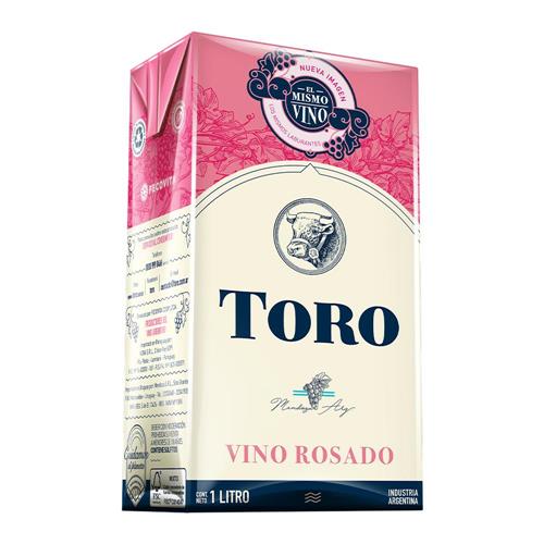 VINO ROSADO TETRA BRIK TORO x 1 L