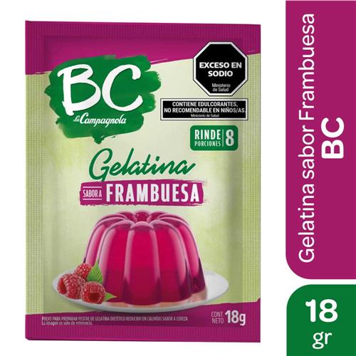 GELATINA FRAMBUESA BC x 18gr