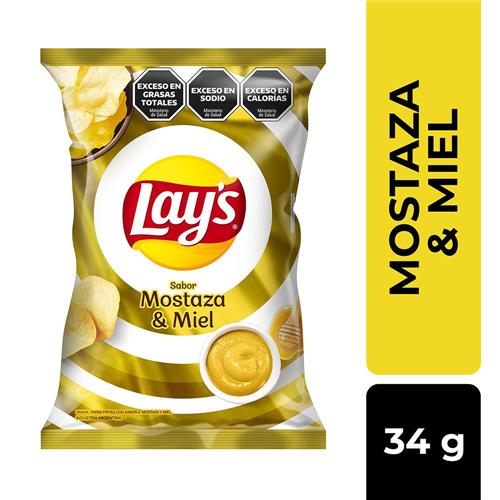 PAPAS LAYS MOSTAZA Y MIEL x 34g