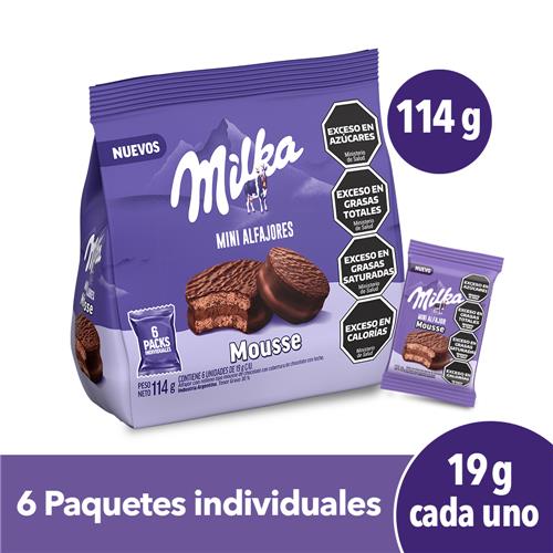 MINI ALFAJORES MILKA MOUSSE x 114g