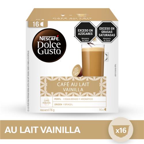CAPSULAS DOLCE GUSTO CAFE C/LECHE VAINILLA 16cap 176g