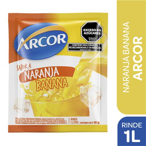 SOBRE JUGO EN  POLVO ARCOR NARANJA BANANA XU