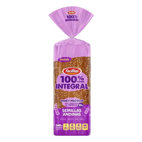 PAN LACTAL SEMILLAS ANDINAS 100% INTEGRAL FACILITAS X540GRS