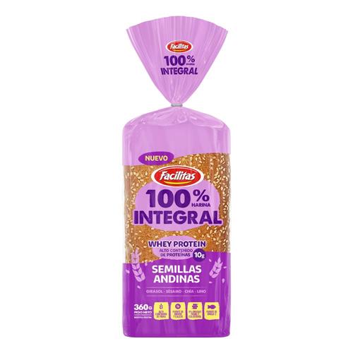 PAN LACTAL SEMILLAS ANDINAS 100% INTEGRAL FACILITAS X 380GRS