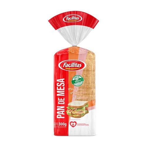 PAN LACTAL DE MESA BLANCO FACILITAS X300GRS