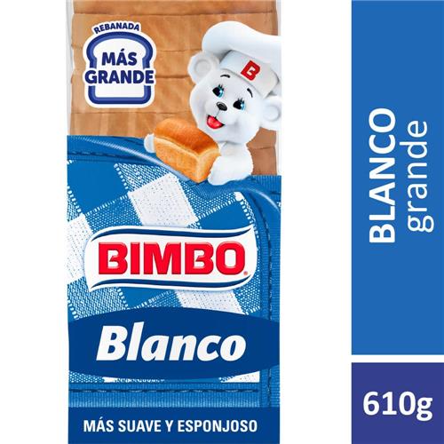 PAN LACTAL BLANCO BIMBO x 610g (550g)