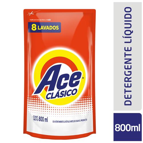JABON LIQUIDO ACE CLASICO BOT X 800ML