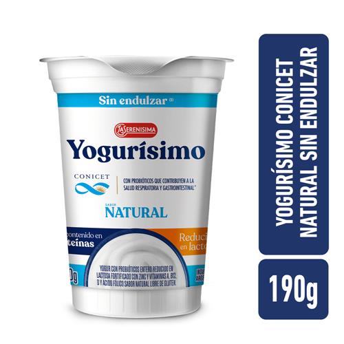 YOGUR ENTERO NATURAL S/END YOGURISIMO X 190GR