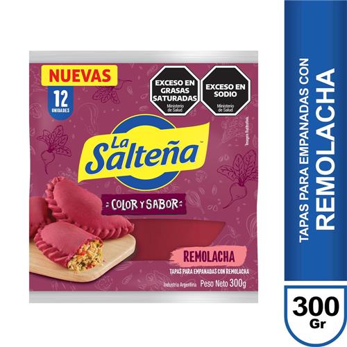 DISCOS DE EMPANADA DE REMOLACHA LA SALTEÑA x 300g